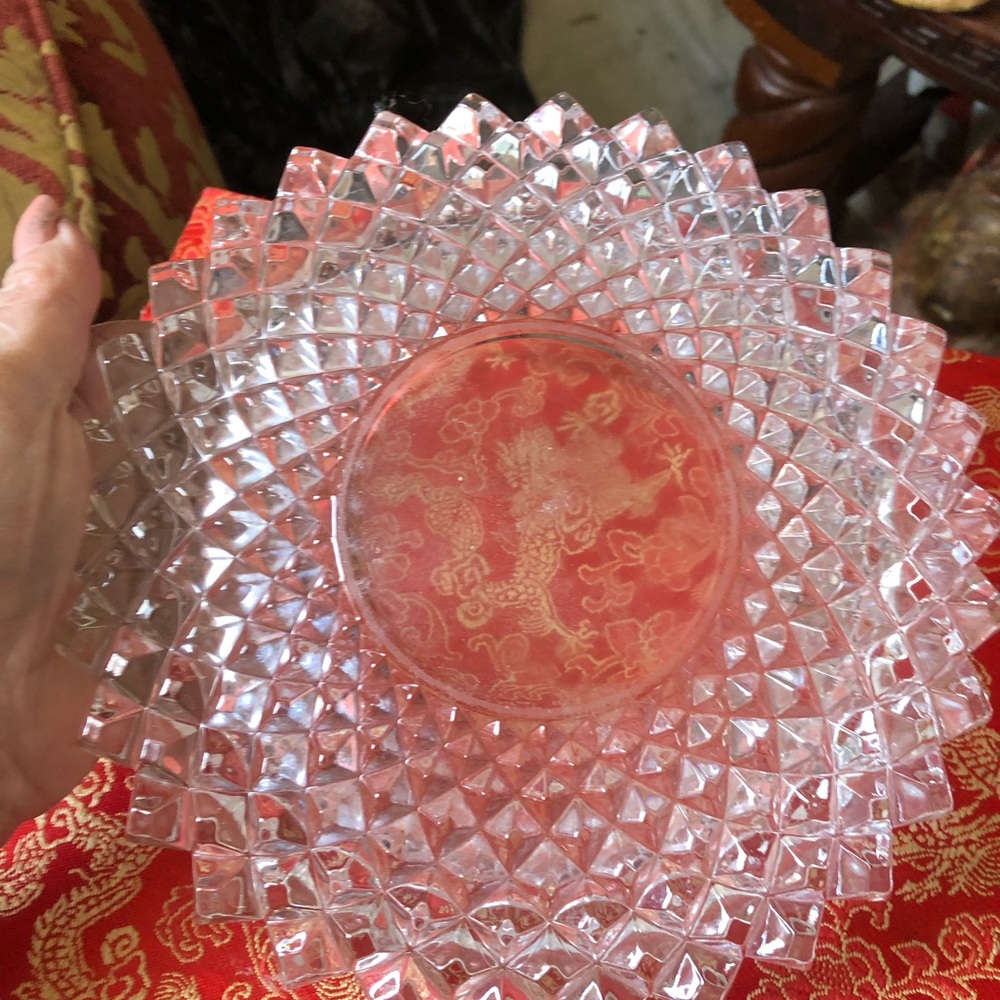Glass ashtray lead Crystal